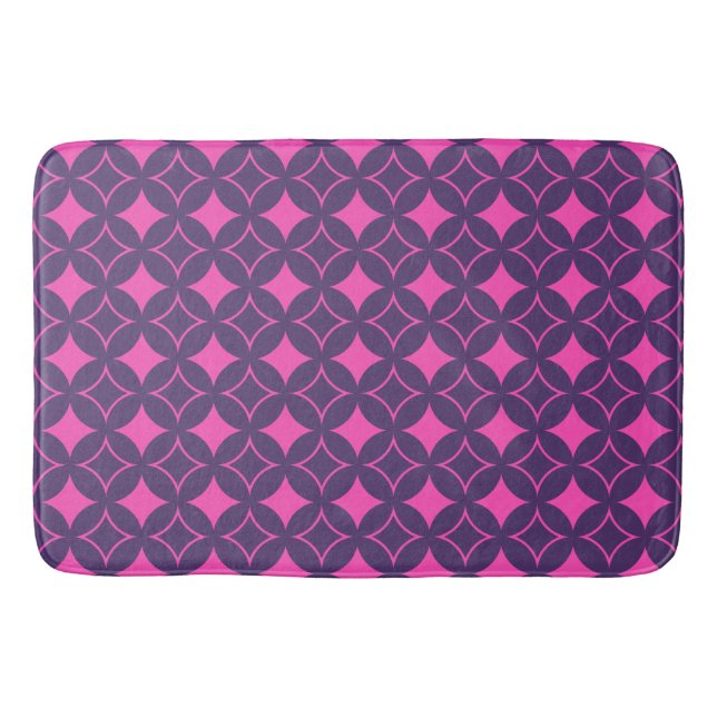Tapete De Banheiro Embarcação rosa e roxa (Frente)