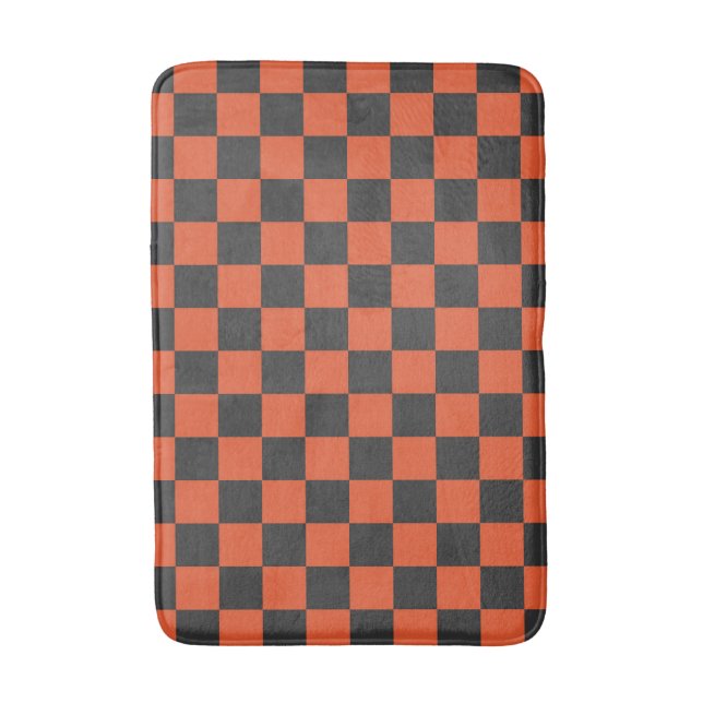 Tapete De Banheiro Ember and ash checkerboard pattern (Frente Vertical)