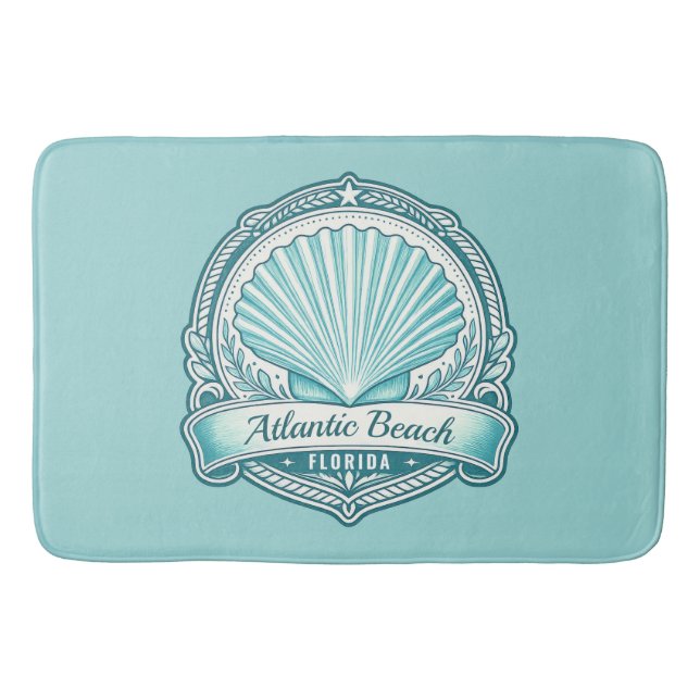 Tapete De Banheiro Emblema Costeiro de Atlantic Beach FL (Frente)
