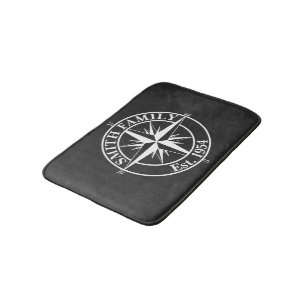 Tapete De Banheiro Emblema personalizável do monograma de estrela de