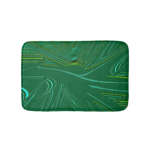 Tapete De Banheiro Emerald Green Faux Brocade (frente)