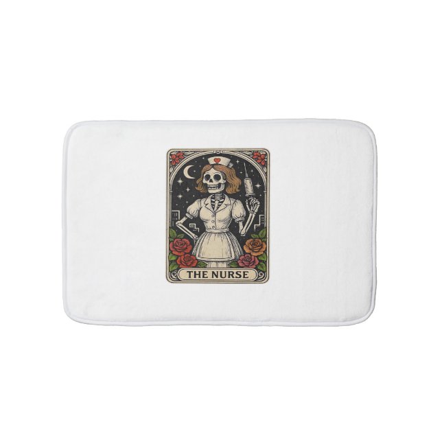 Tapete De Banheiro Enfermeira Enfermeira Enfermeira Esqueletão Tarot  (frente)