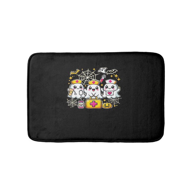 Tapete De Banheiro Enfermeira Fantasma de Halloween Bastante com Kit  (frente)