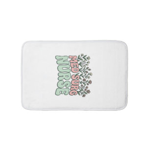 Tapete De Banheiro Enfermeira Med Cirúrgica Desenho Vetorial Floral V