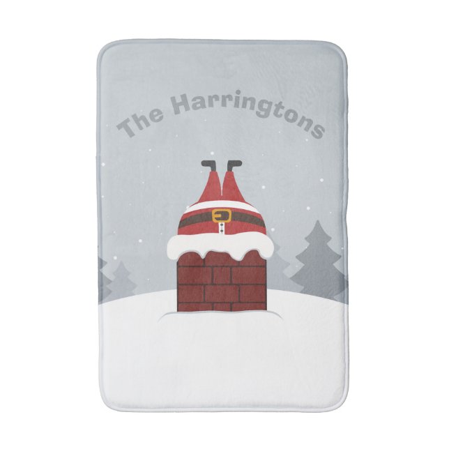 Tapete De Banheiro Engraçado Papais noeis com nome personalizado tape (Frente Vertical)