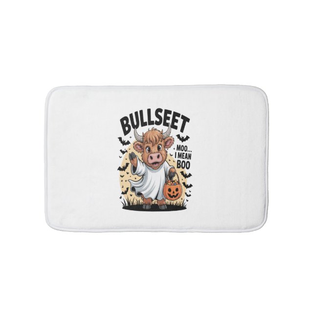 Tapete De Banheiro Engraçado Vaca Halloween (frente)