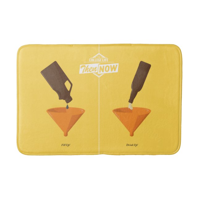 Tapete De Banheiro Então e agora: Cerveja Pong (Frente)