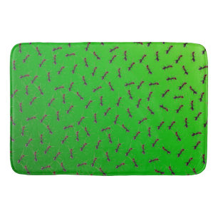 Tapete De Banheiro Enxame De Formigas Verdes,