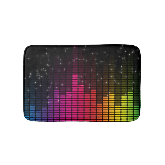 Tapete De Banheiro Equalizer Disco Lights Music Volume (frente)