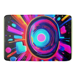 Tapete De Banheiro Erupção de Neon: Energia Abstrata