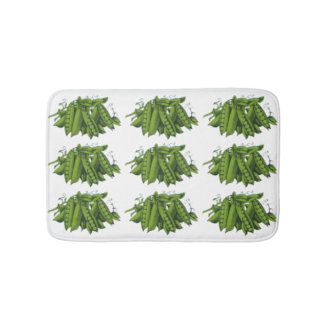Tapete De Banheiro Ervilhas, Comidas, legumes saudáveis (frente)