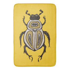 Tapete De Banheiro Escaravelho Legal Inseto Amarelo Entomologia Arte