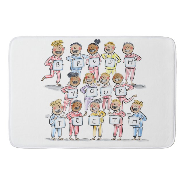 Tapete De Banheiro Escove os dentes (Frente)