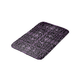 Tapete De Banheiro Escroto roxo e preto