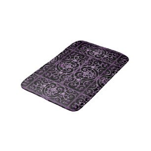 Tapete De Banheiro Escroto roxo e preto