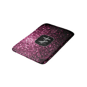 Tapete De Banheiro Escuro Cor-de-rosa brilhante brilha brilhando mono
