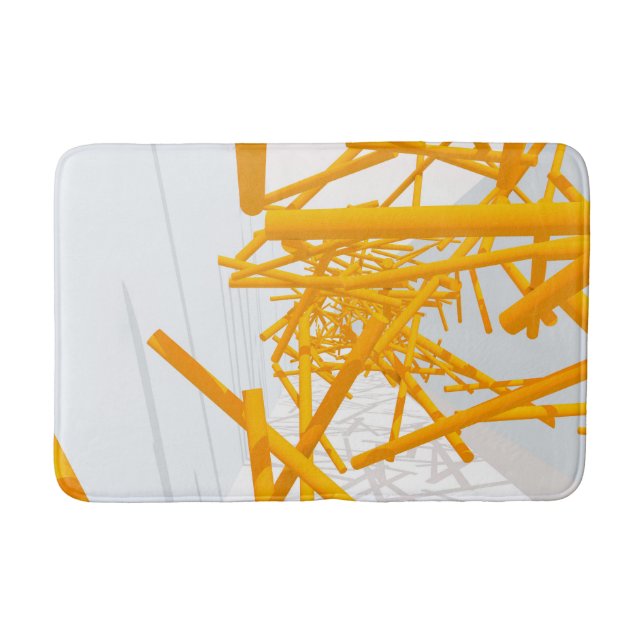 Tapete De Banheiro Espaço arquitetônico com forma geométrica brilhant (Frente)