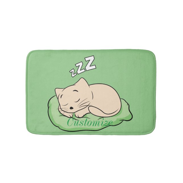 Tapete De Banheiro Espingarda do Gatinho de dormir (frente)
