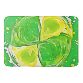 Tapete De Banheiro Espiral do verde limão