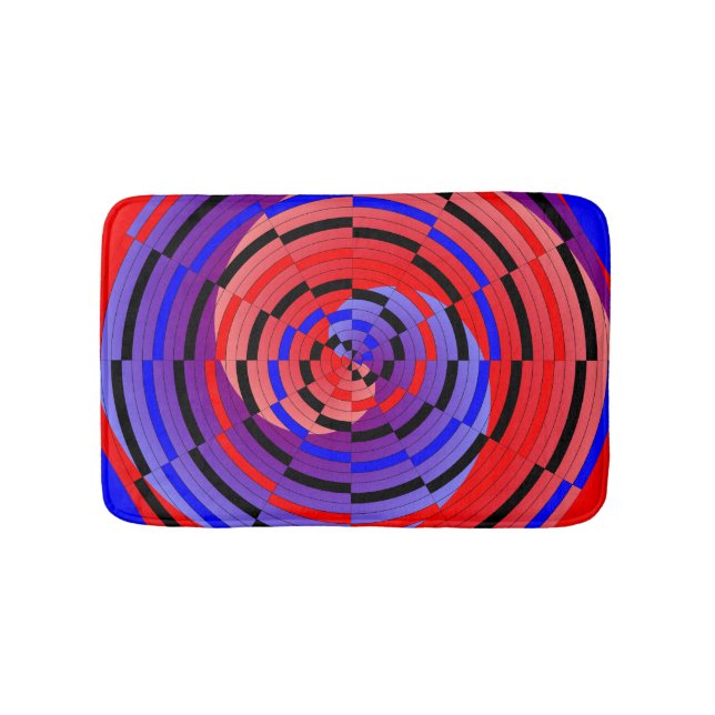 Tapete De Banheiro Espiral Red & Blue Counter de Kenneth Yoncich (frente)