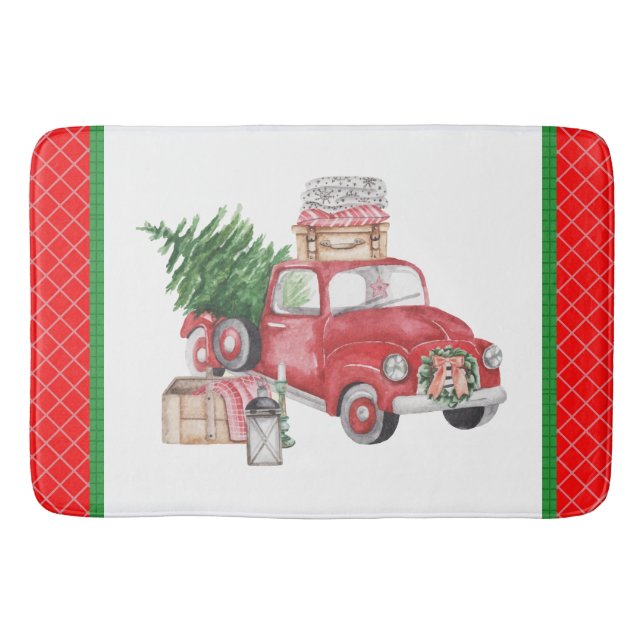 Tapete De Banheiro Espírito de uma velha árvore de caminhões de Natal (Frente)