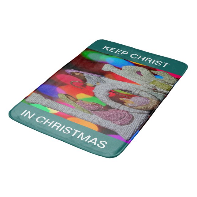 Tapete De Banheiro Essência do Natal Com Amor da Cena da Natividade (Angulado)