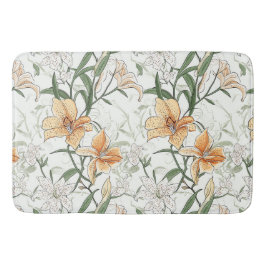 Tapete De Banheiro Está escrito nas Folhas, Lírios Laranja