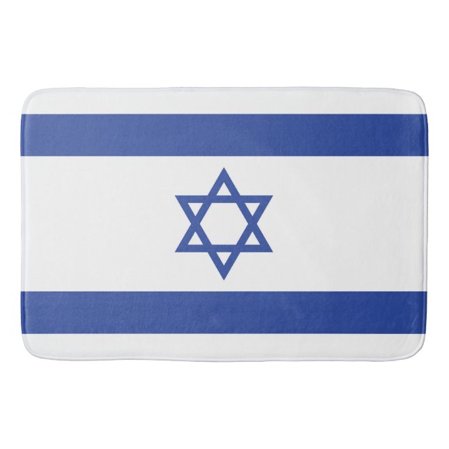 Tapete De Banheiro Estado de Israel Bandeira, Estrela do Judaísmo Dav (Frente)
