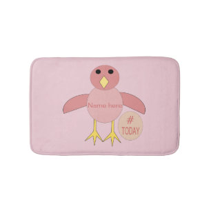 Tapete De Banheiro Esteira de banho cor-de-rosa feita sob encomenda