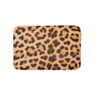Tapete De Banheiro Esteira de banho da pele do leopardo
