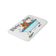 Esteira de banho do cão sujo