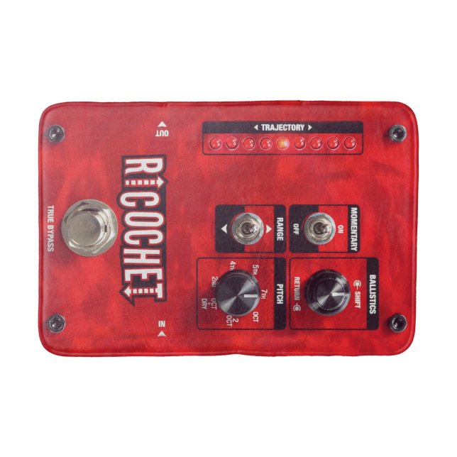 Tapete De Banheiro Esteira de banho do pedal da guitarra (Frente)