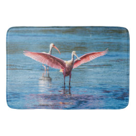 Tapete De Banheiro Esteira de banho do Spoonbill róseo grande