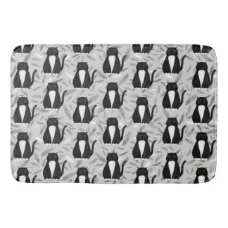 Tapete De Banheiro Esteira de banho do teste padrão do gato preto