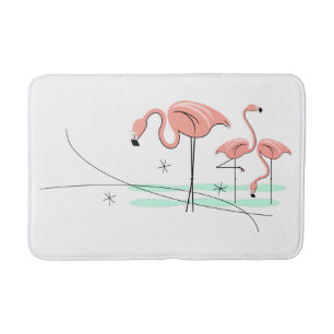 Tapete De Banheiro Esteira de banho do trio 3 dos flamingos