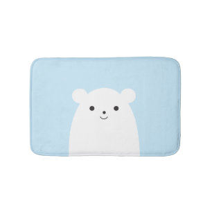 Tapete De Banheiro Esteira de banho do urso polar do Peekaboo
