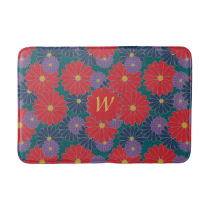 Tapete De Banheiro Esteira de banho floral da queda Splashy