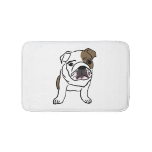 Tapete De Banheiro Esteira de banho pequena do buldogue inglês