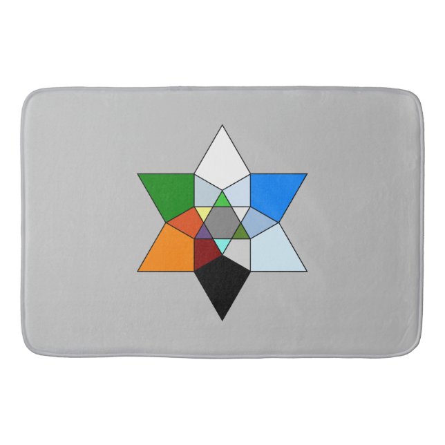 Tapete De Banheiro Esteira de banho prismático do Fractal (Frente)