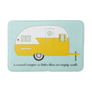 Tapete De Banheiro Esteira de banho retro do campista