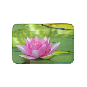 Tapete De Banheiro Esteiras de banho da flor de Lotus do lírio de