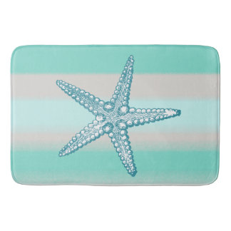 Tapete De Banheiro Esteiras de banho náuticas da estrela do mar da