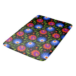 Tapete De Banheiro Estilo Colorido Mexicano Padrão Floral Negrito Ele