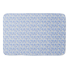 Tapete De Banheiro Estilo de Toile Francês Azul e Branco