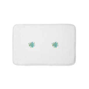 Tapete De Banheiro Estilo Decorativo, Mint Cream, Fountain Blue, Teal