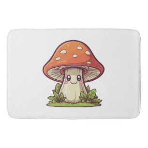Tapete De Banheiro Estilo kawaii bonito, forragem de Mushroom