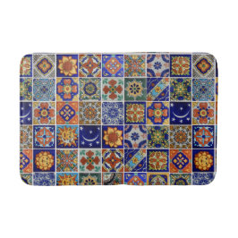 Tapete De Banheiro Estilo Sudoeste Talavera Imagem Azulejo Bath Mat