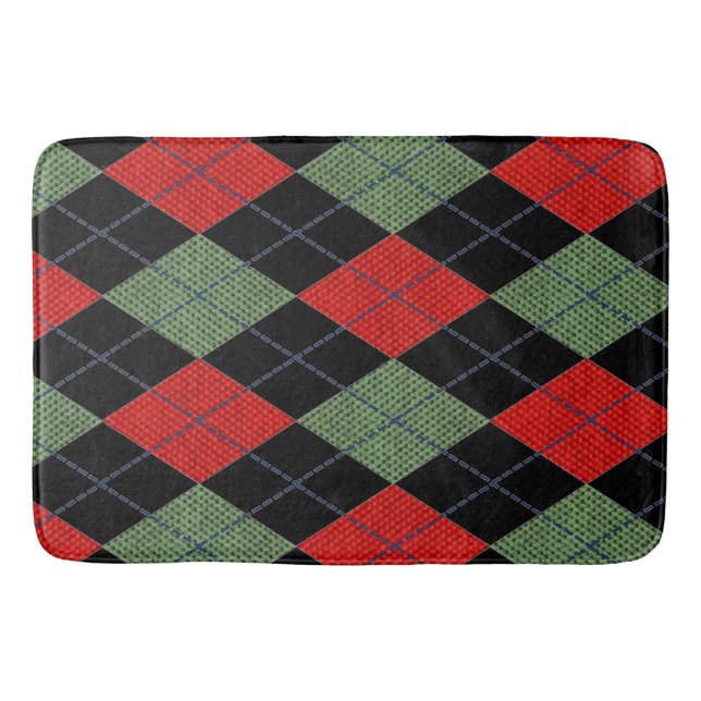 Tapete De Banheiro Estilo Vermelho E Verde (Frente)