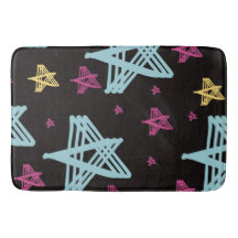 Estrelas Balançando Rosa Azul Preto