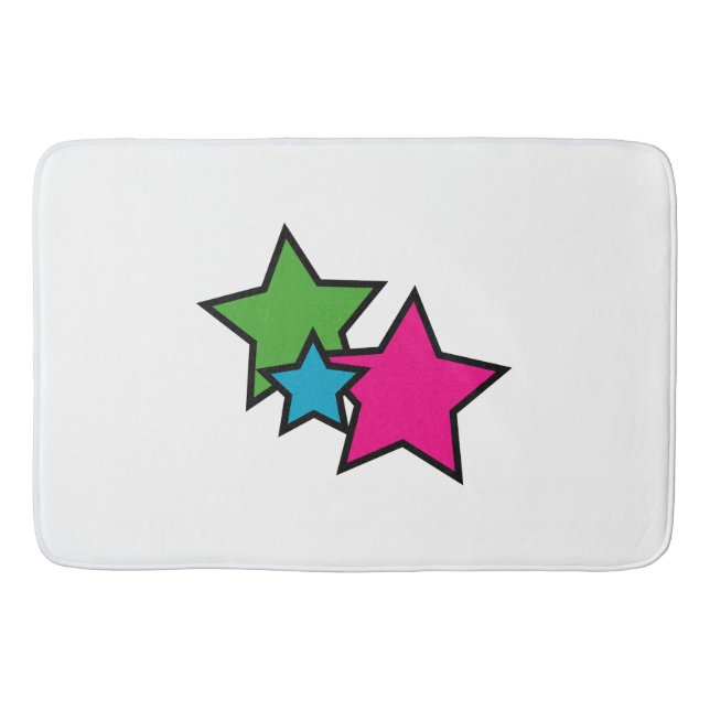 Tapete De Banheiro Estrelas de Neon (Frente)